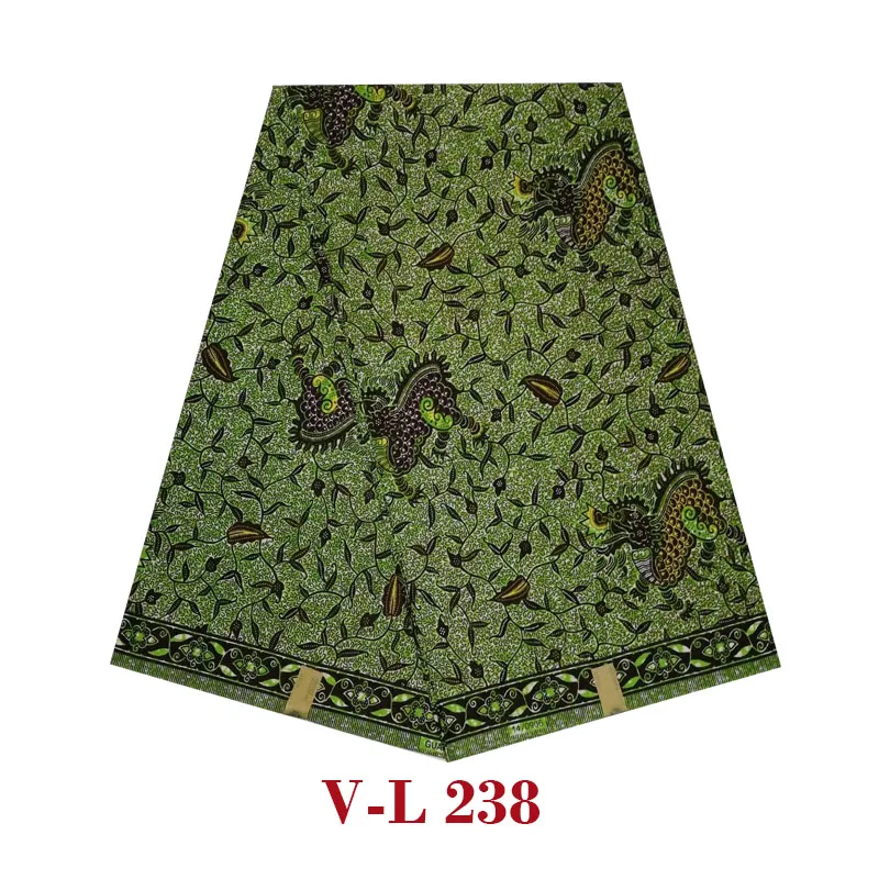 

2019 high quality african real cotton wax 6yards/lot guaranteed ankara wax african cotton soft breathable V-L 238