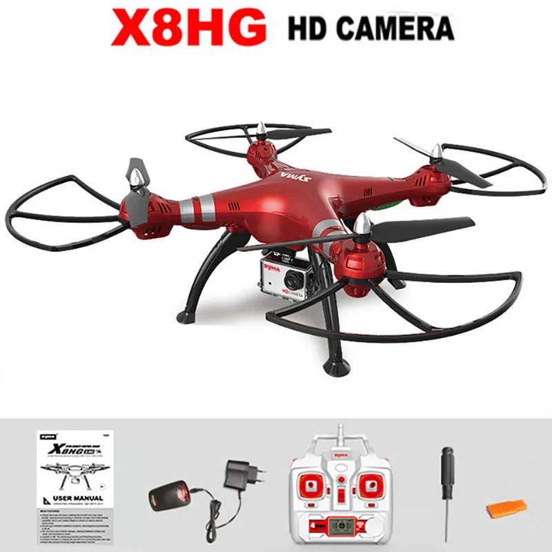 SYMA X8HG Радиоуправляемый Дрон с камерой HD 8MP Квадрокоптер Вертолет Дистанционное управление 2,4 г гироскоп высота удерживает Безголовый режим светодиодные игрушки