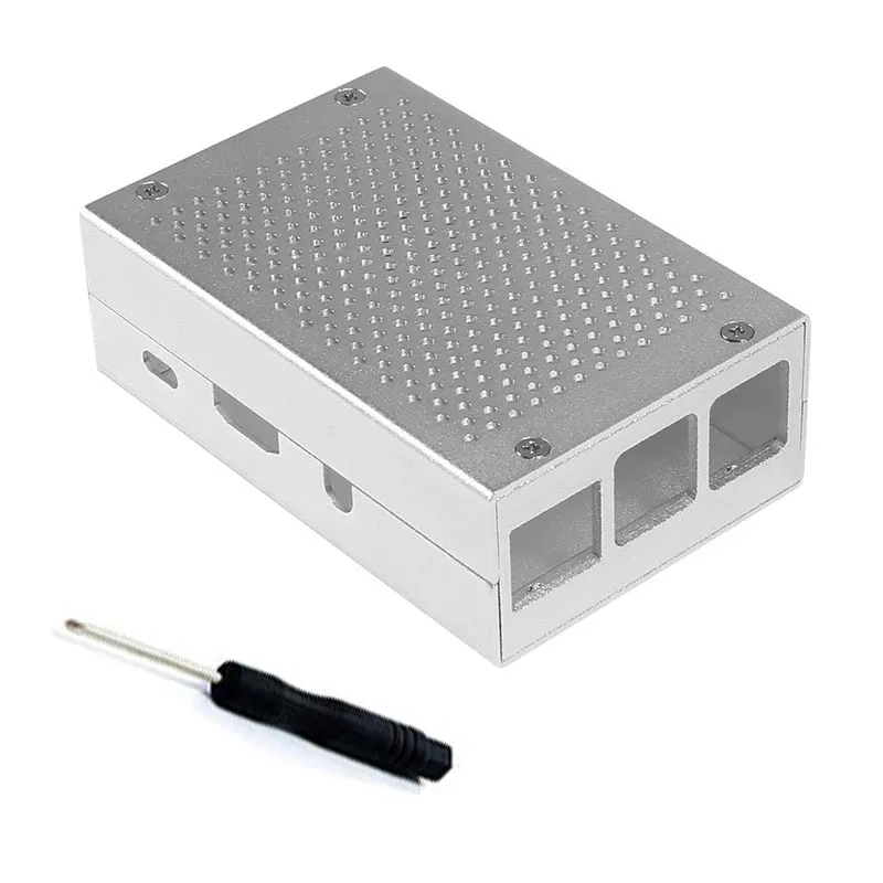 Для Raspberry Pi 3 алюминиевый корпус металлический корпус+ винты+ Корпус теплоотвода комплект для Raspberry Pi 3 Model B - Цвет: as picture