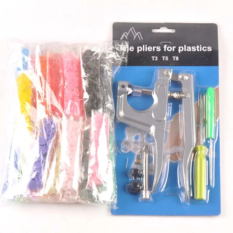 U Shape Fastener Snap Pliers+12MM Round Resin Snaps Button Fasteners For Baby Clothes Clips Sewing Tool cp2317