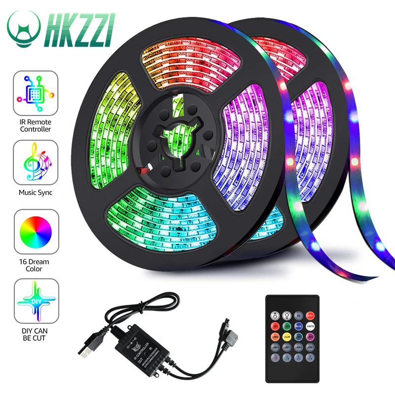 HKZZI светодиодные полосы 5050 20Key RGB Музыка ИК пульт дистанционного управления