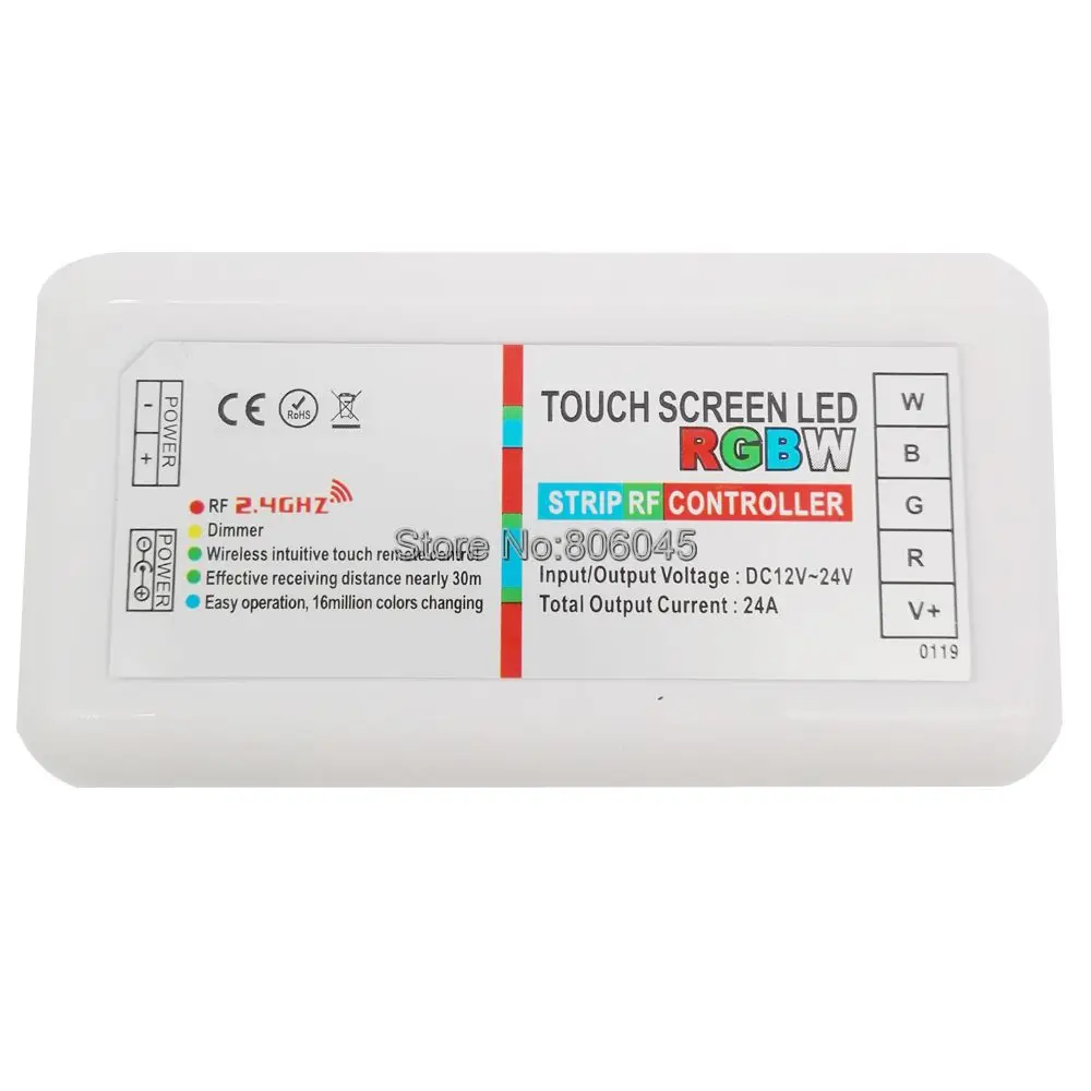 DC 12V 24V 24A 6A* 4CH 2,4G RF Беспроводной RGBW светодиодный пульт дистанционного управления для 5050 SMD RGBW RGBWW светодиодный светильник