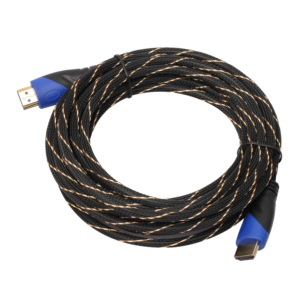 0 5/1/1.8/3 м плетеный канат совместимому с HDMI кабель V1.4 AV HD 3D для PS3 Xbox HDTV метров 1080P