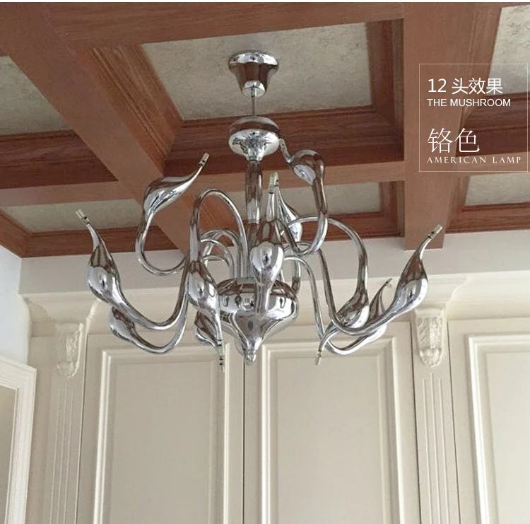 Современная люстра с лебедем, Белый лебедь, освещение для помещений, креативный светильник для гостиной, Ktv, столовой, спальни, светодиодный G4