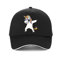 harajuku funny unicorn cap unisex cartoon print unicornio baseball caps high quality 100cotton adjustable snapback hat bone