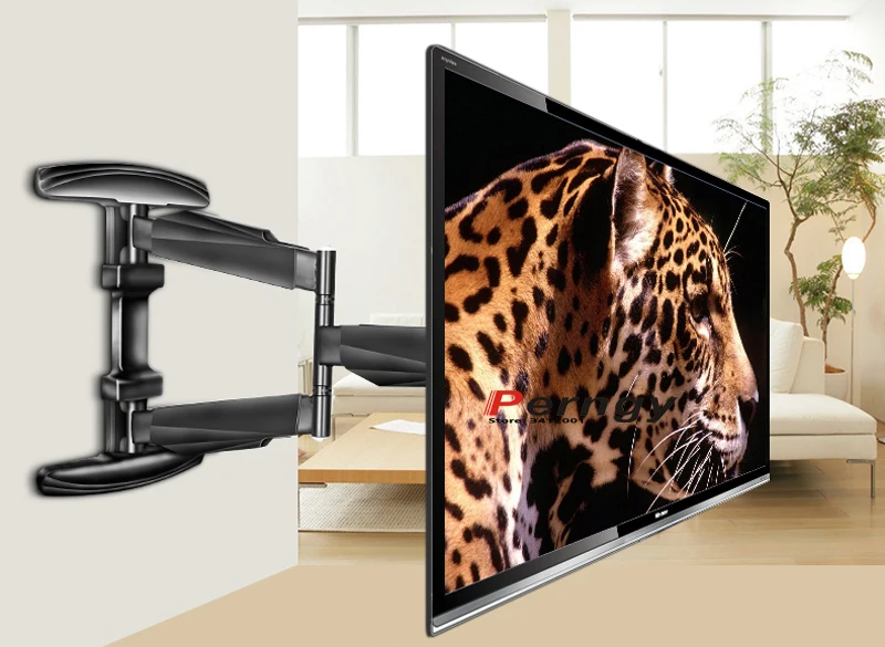 Lcd-WA8 45 кг 3"-60" 3 руки выдвижной полный движения ЖК ТВ настенный кронштейн 600 мм 780 мм ультра тонкий с кабельной крышкой 400x400