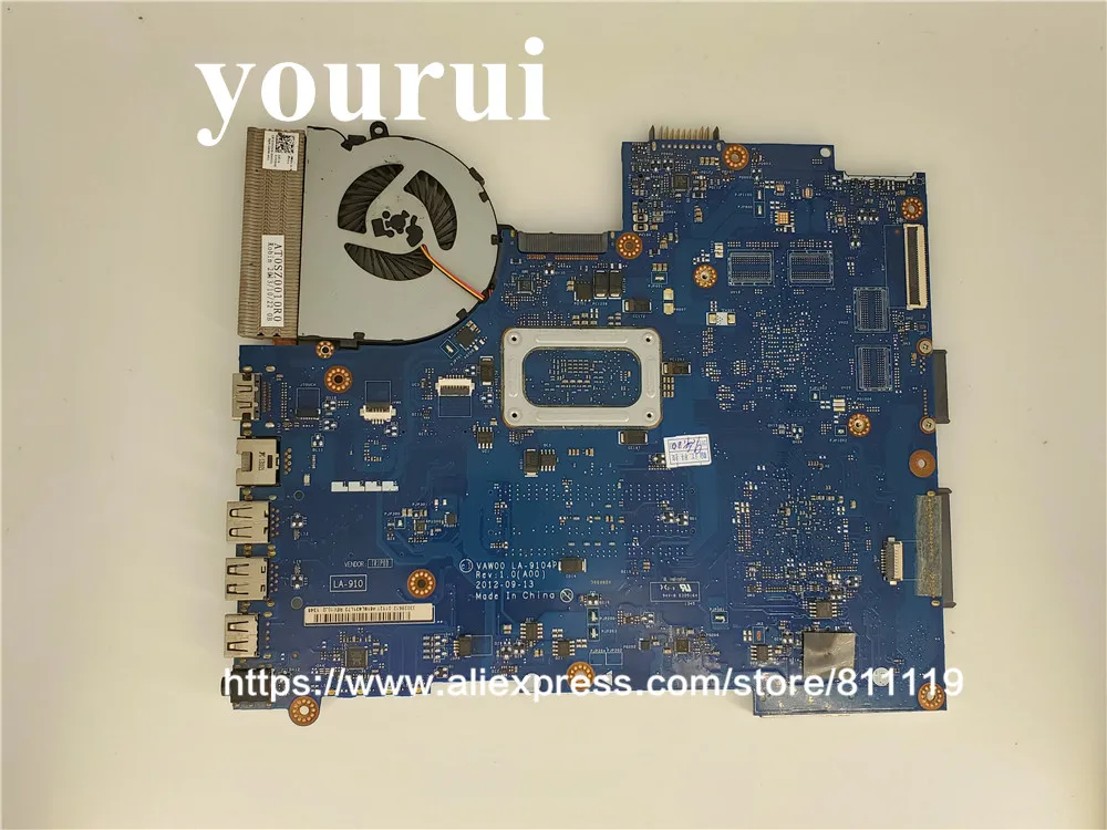 0HKJ53 HKJ53 CN материнская плата для ноутбука DELL Inspiron 3521 Материнская с радиатором VAW00 LA