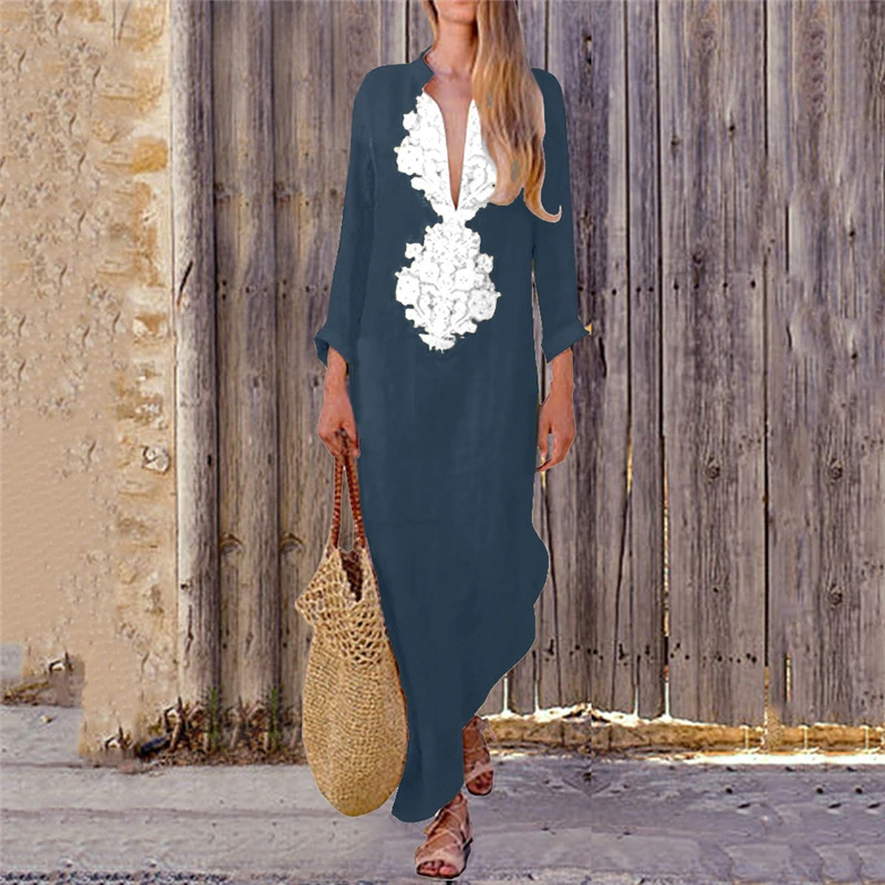 Женское вечернее платье с v-образным вырезом Элегантное повседневное