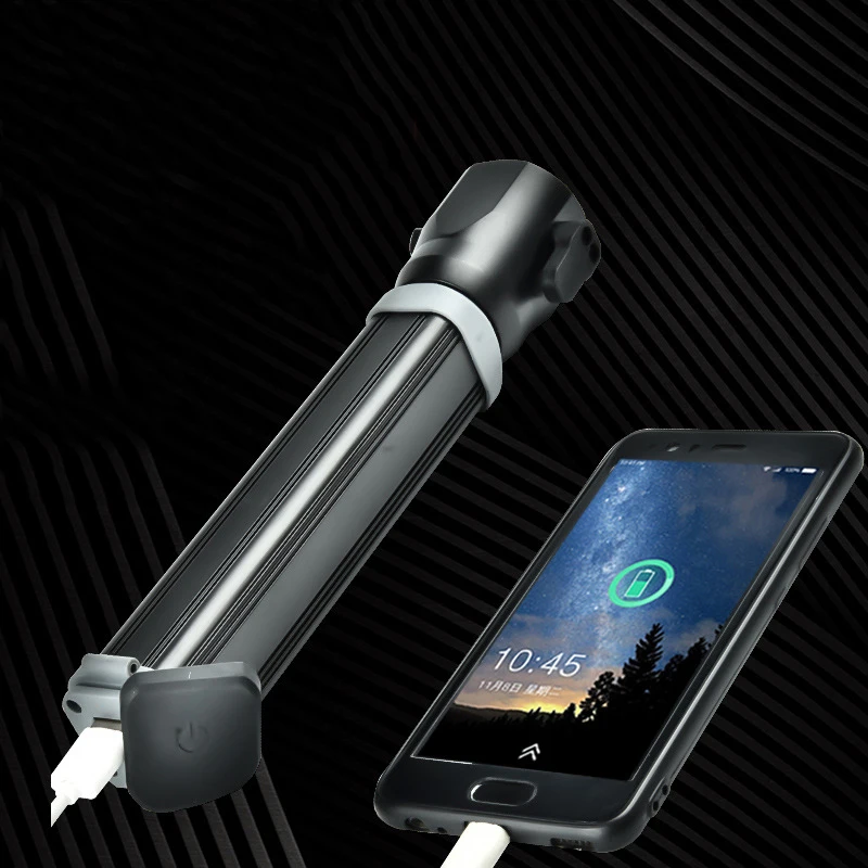 Многофункциональный солнечный фонарик зарядка через USB фонари T6 на открытом