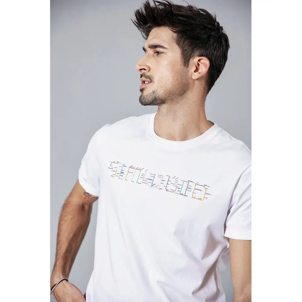 Мужская футболка SIMWOOD летняя повседневная с коротким рукавом 100% хлопок большие