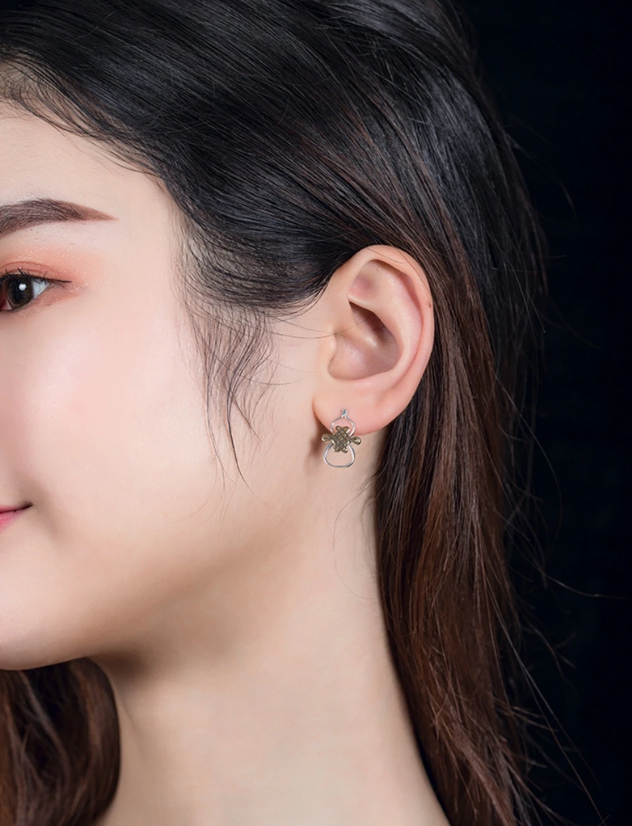 925 Sterling Silver Earring Jewelry Exquisite 3D Studs Dismatched Geometry Earrings for Women No Allergies Fit Girls Brincos | Украшения и