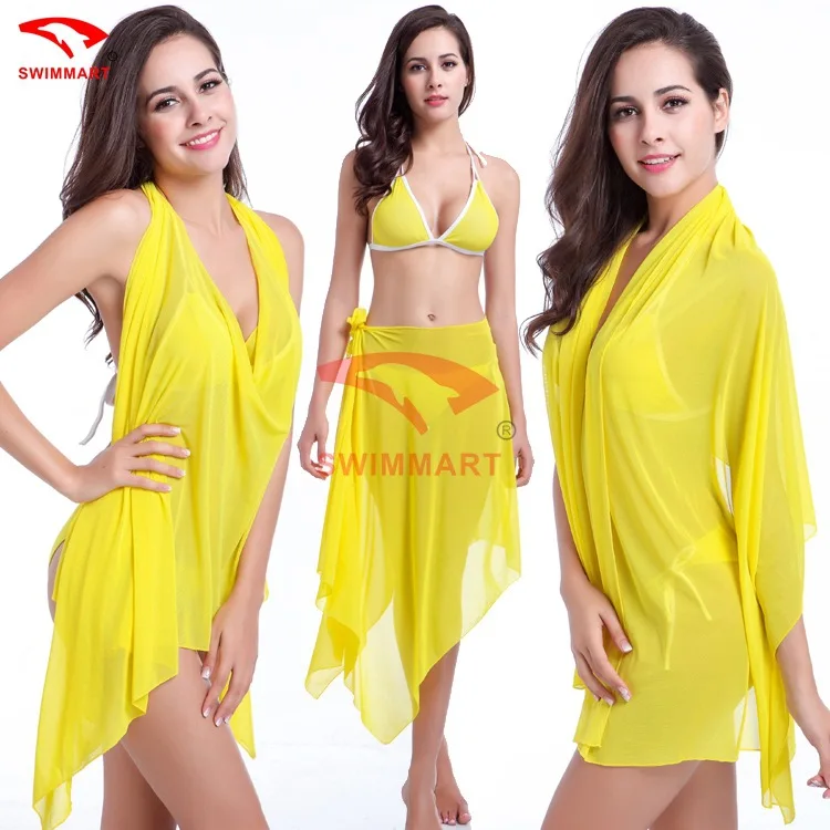 Женская пляжная юбка SWIMMART эластичная сетка трикотажное женское платье одежда