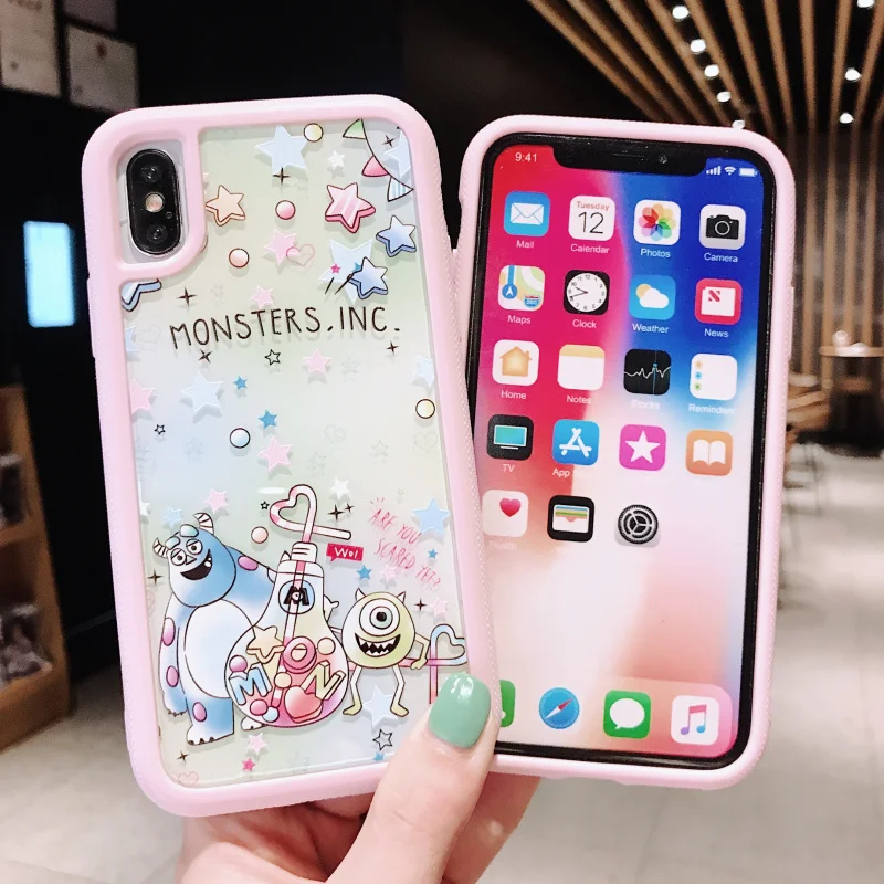 Милый мультфильм 3D тиснение для iphone 11 pro Max анти-осень чехол для iphone 7 8 Plus X XR XS MAX чехол для телефона акриловая задняя крышка