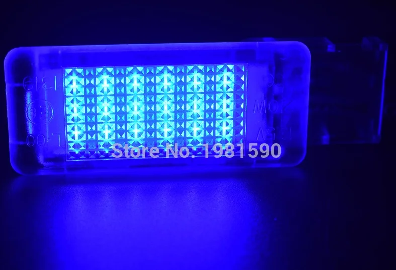 Blue 2 шт. 18SMD светодиодный светильник для ног для Skoda Octavia MK3 E5 2012- белый/красный/синий без ошибок аксессуары для стайлинга автомобилей - Испускаемый цвет: Blue