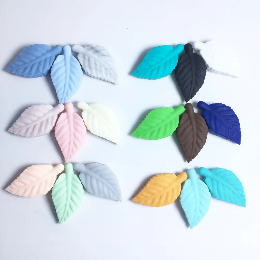 5 шт. силиконовые подвески в виде листьев для прорезывания зубов | Мать и ребенок