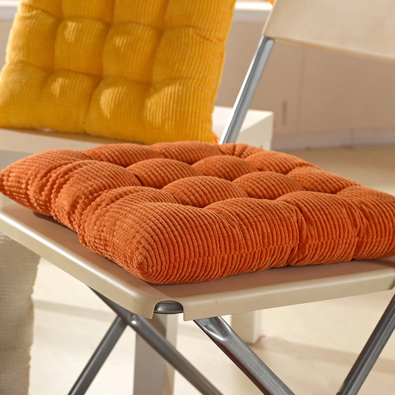 

EHOMEBUY floor Cushions Office Plush Cushion Seat Pillows for Chairs Solid Color Cushions Bandage Design decorative Pads Home