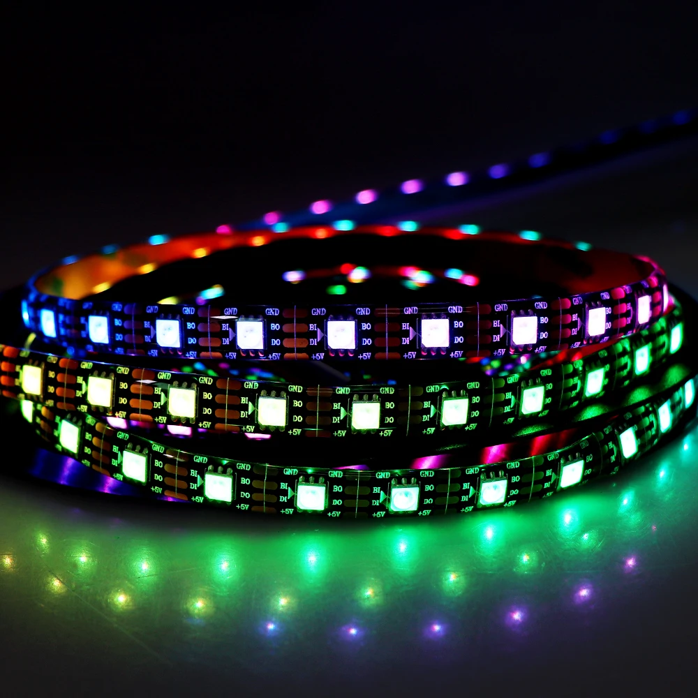 WS2813 RGB полный Цвет Смарт индивидуально светодиодный пиксель полосы света 5 m IP30/IP65