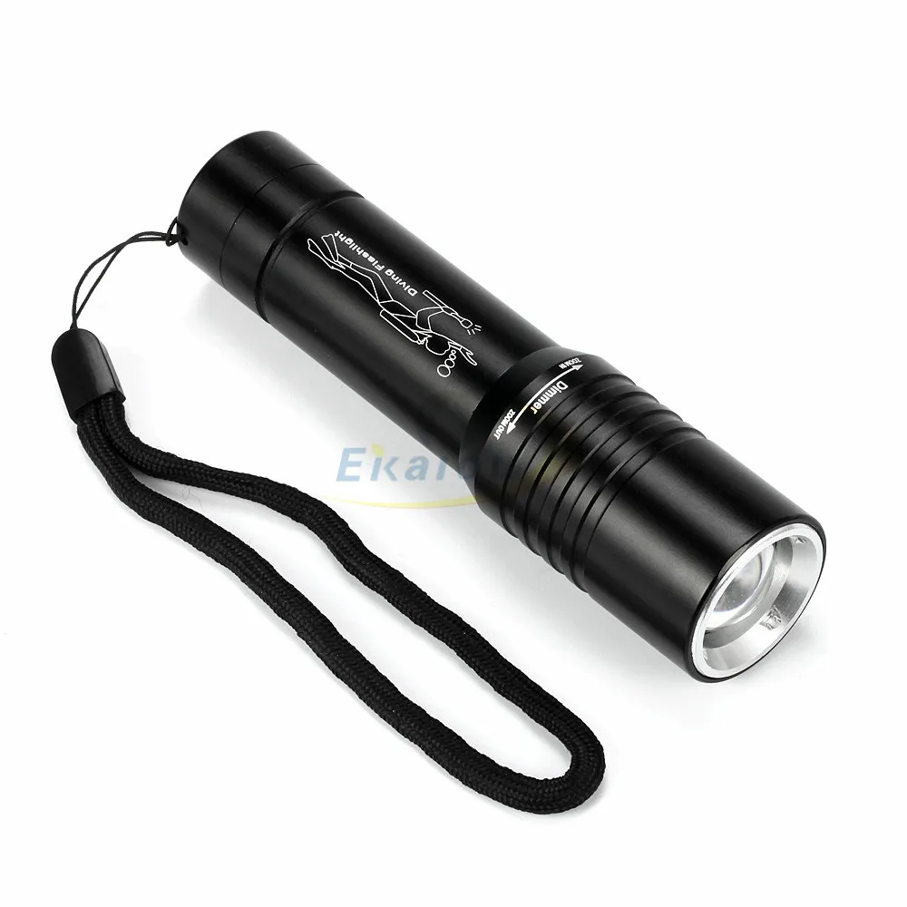 Дайвинг светодиодный фонарик зум тактический фонарь T6 лампы факел