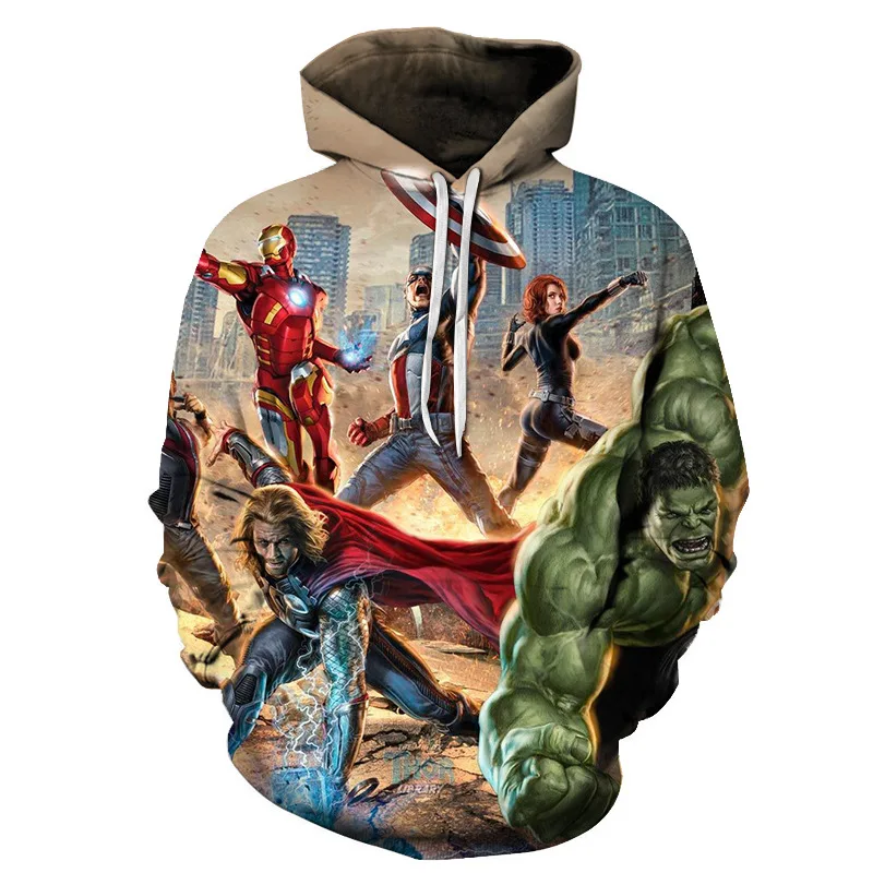 3D Толстовка Marvel Мстители Endgame пот для мужчин женщин хип хоп толстовки с капюшоном