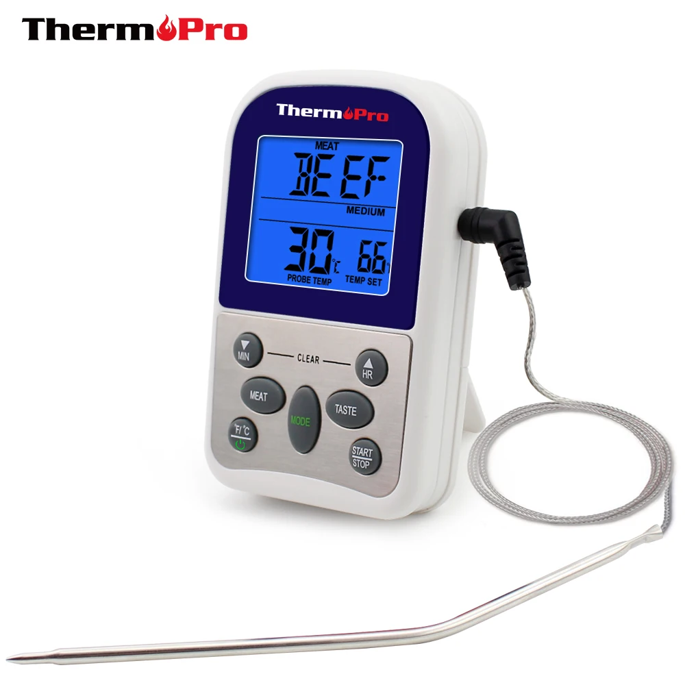 Цифровой термометр ThermoPro с одним зондом для жарки таймером духовки барбекю