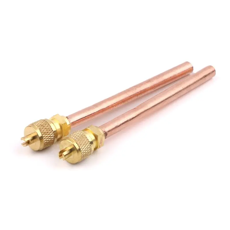 MEXI 10pcs Air Conditioner Refrigeration Access Valves 6mm OD Copper Tube Filling Parts | Refrigerator