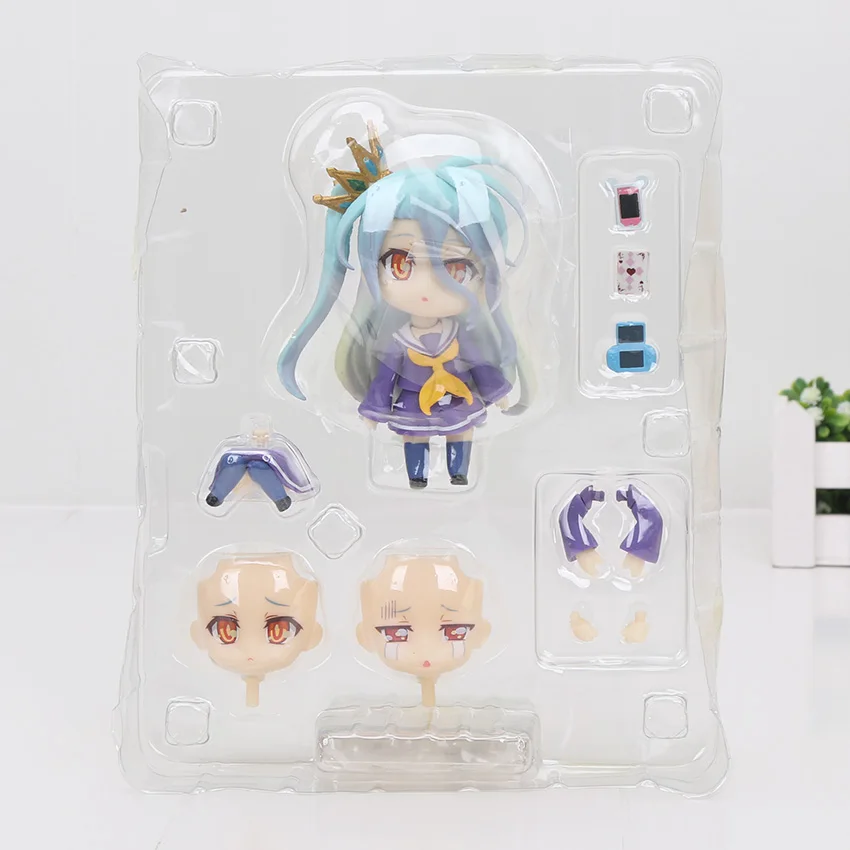 652 no color box 10 см без игры без жизни Широ Сора Джибрил Nendoroid 653 652 794 ПВХ фигурка модель детские игрушки кукла - Цвет: 652 no color box