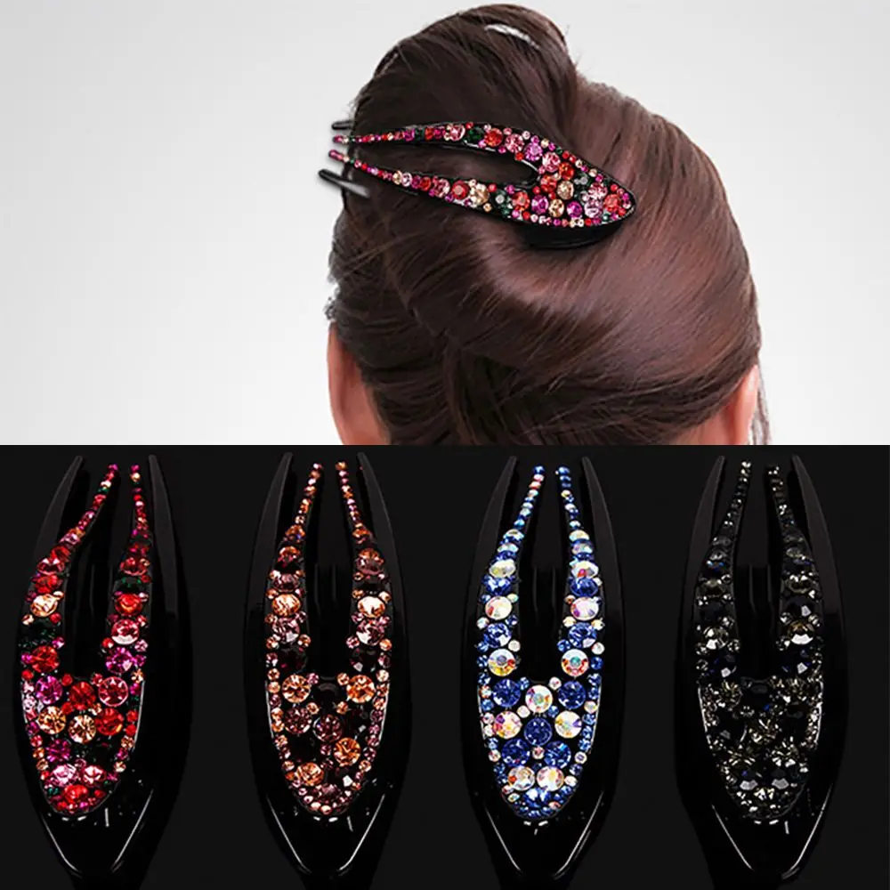 2020 Корейская заколка для волос с кристаллами женщин верхняя боковая стразы
