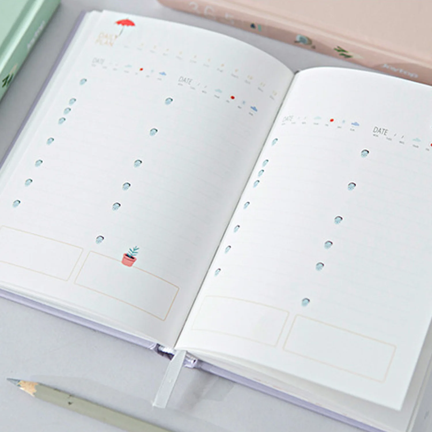 Каваи милый цветок 365 ежедневно еженедельно ежемесячный планировщик расписания