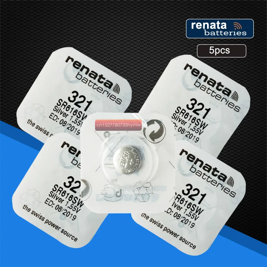 5 шт в упаковке Рената оксида серебра часы 321 SR616SW 616 1 55 V 100% renata батарея|Часовые