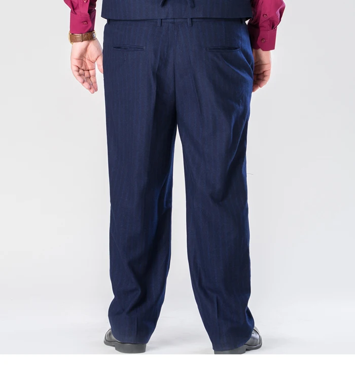 Large Size 7XL 8XL 9XL New Men's Business Casual Striped Suit Pants Stylish High Quality Men's Striped Loose Suit Pants