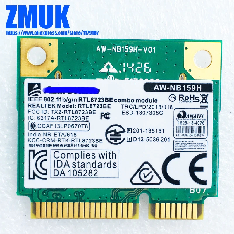 Беспроводная Wi Fi карта Realtek RTL8723BE Bluetooth 4 0 802.11b/g/n для ноутбуков ASUS серии|wireless wifi