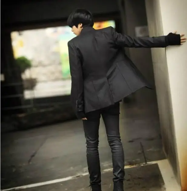 Шерстяное мужское пальто с воротником-стойкой повседневный костюм тренчкот