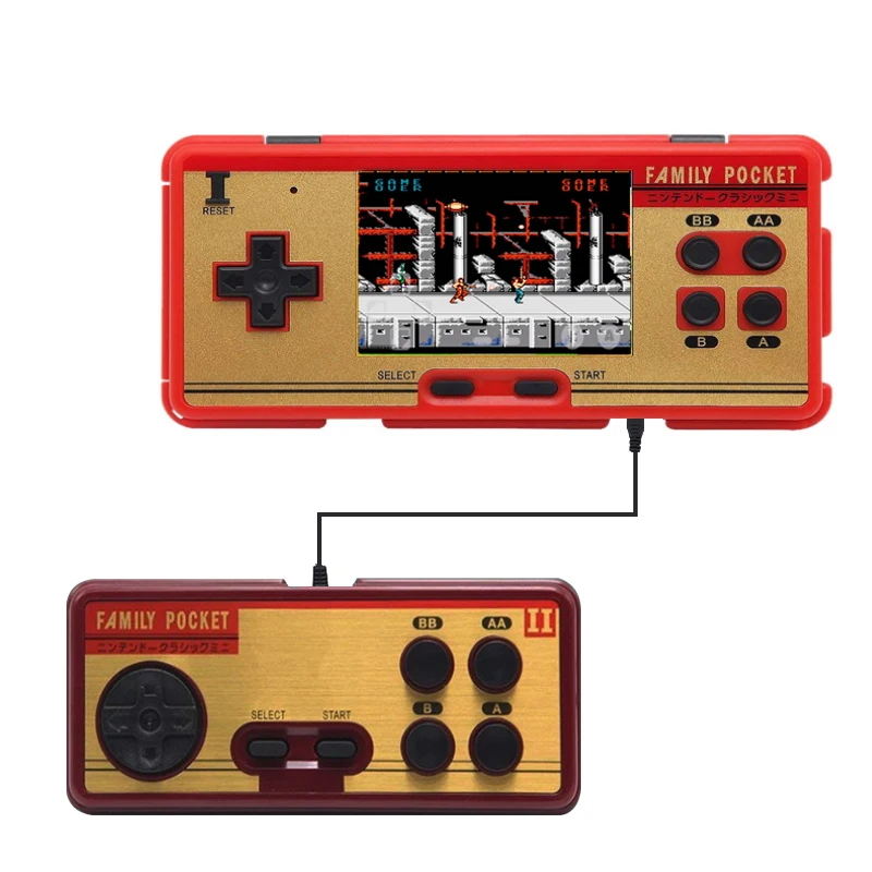Портативные игровые плееры встроенный 638 Классическая игровая консоль 8 бит