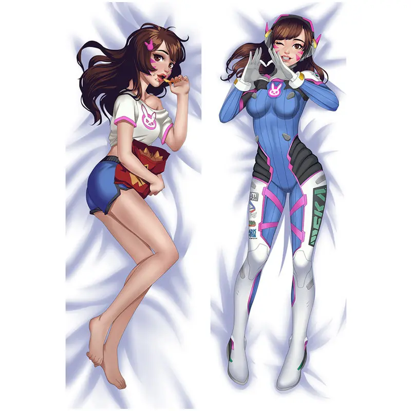 Polyester Новая игра Аниме наручных часов Подушка Чехол OW Dva пикантные наволочки 3D двухсторонняя постельные принадлежности обниматься тела Чехол настроить ow03A - Цвет: Polyester
