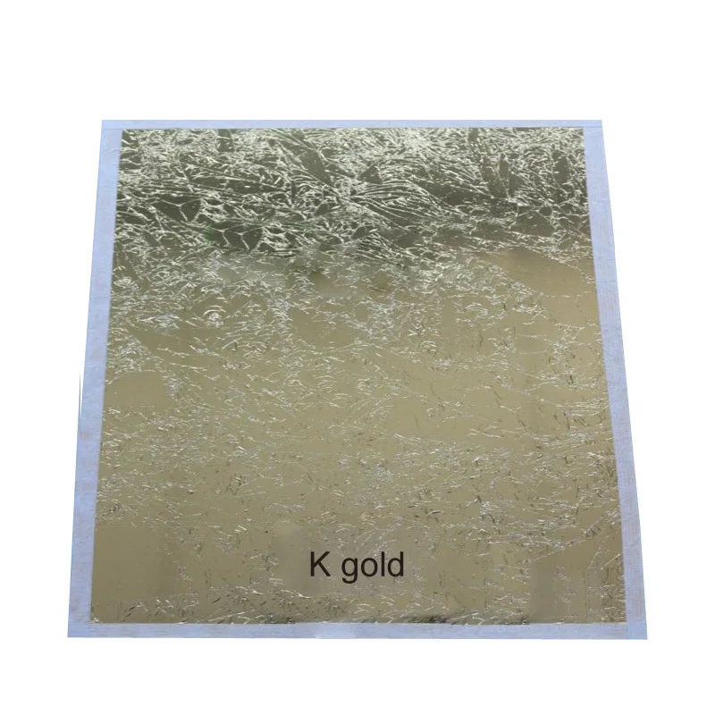 K gold 14*14 см художественное ремесло DIY Ремесло Декор Лист Листья листы дизайн бумага 100 шт золочение бумага из фольги имитация золота серебро медь - Цвет: K gold