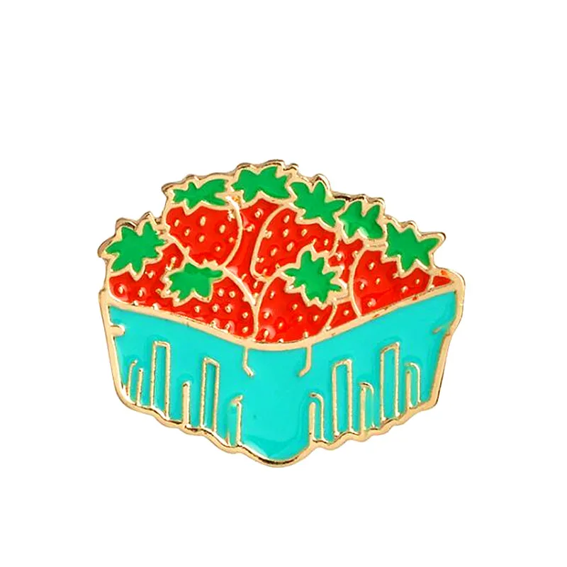 Металлическая брошь в виде клубники Timlee X367 оптовая продажа|brooches wholesale|wholesale broochmetal
