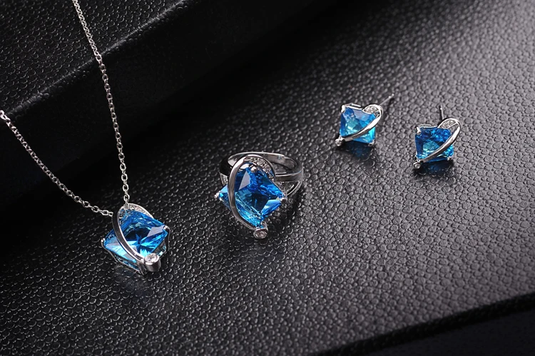 Модные серьги из австрийского хрусталя белого золота Цвет покрытием Новые