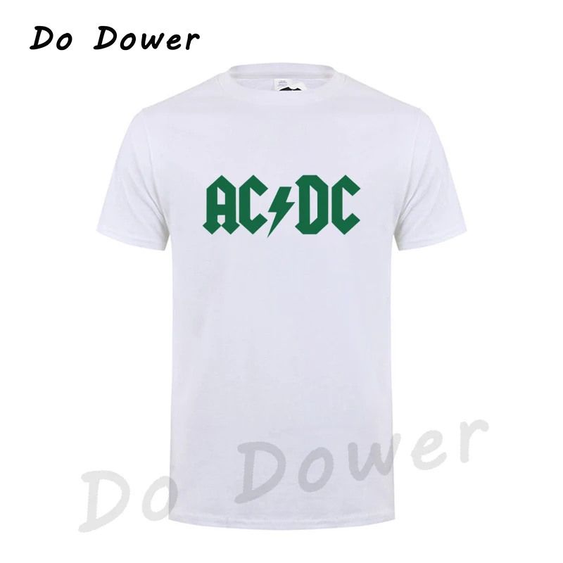 White 7 Новинка, Camisetas AC/DC Band Rock, Мужская футболка с графическим принтом Acdc, Повседневная футболка с круглым вырезом, хип-хоп, короткий рукав, хлопковый топ - Цвет: White 7