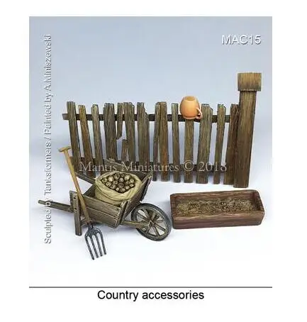 1/35 кантри аксессуары и забор смоляная модель миниатюрная фигурка Неокрашенная
