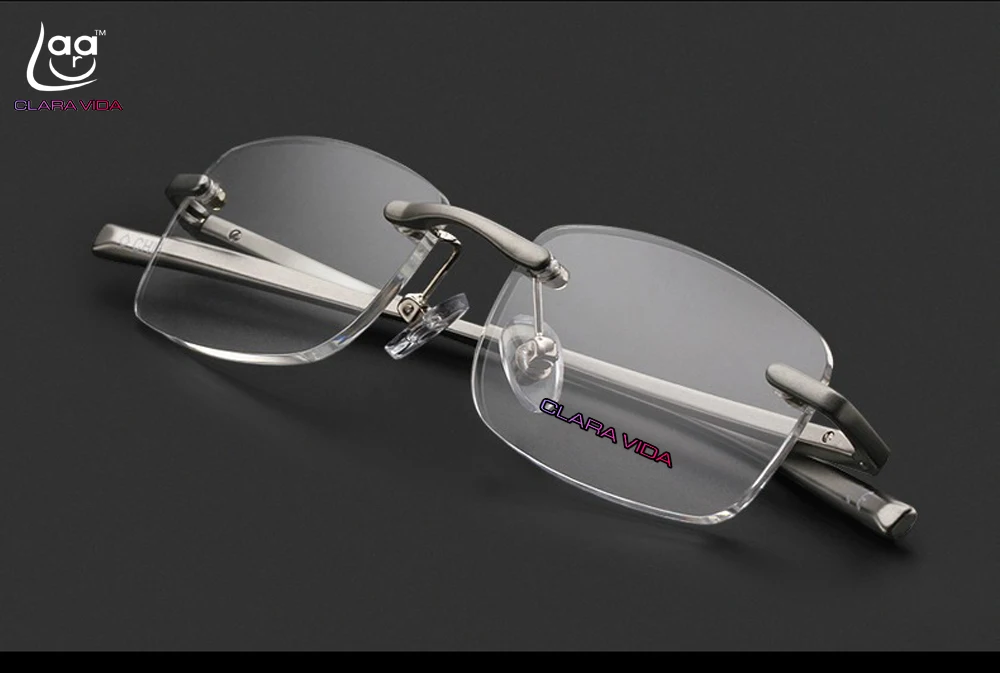 2019 = Clear Vida ограниченные очки для чтения без оправы Al-mg светильник кие линзы Uv400