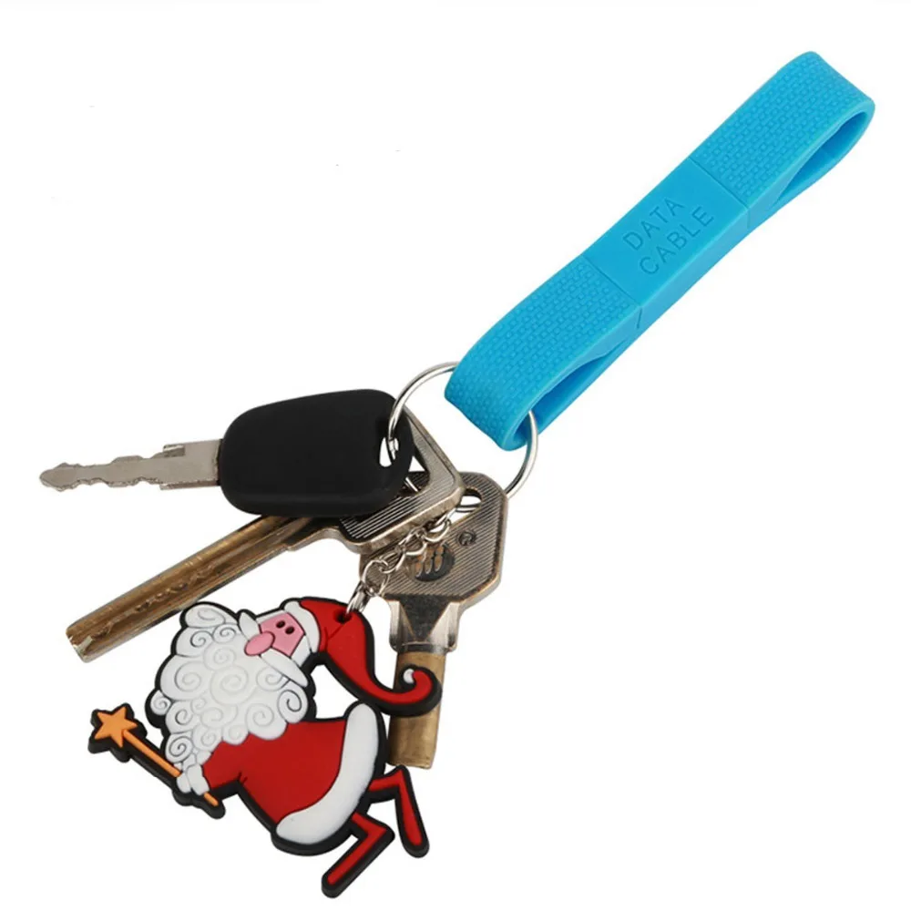 Гибкий короткий мини микро USB кабель Брелок Зарядное устройство Синхронизация
