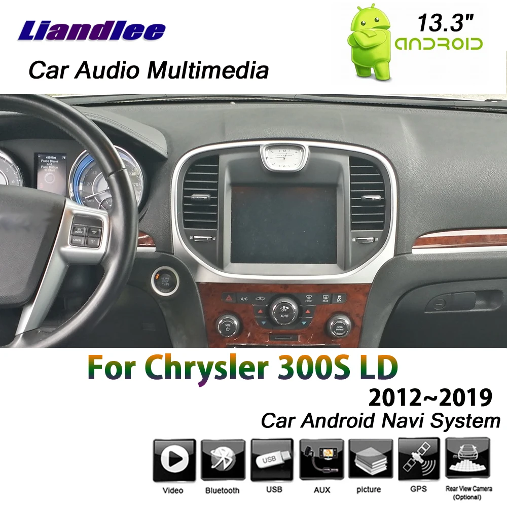 Liandlee 13,3 дюймов 2+ 32G для Chrysler 300S LD 2012~ Android автомобильный вертикальный экран Зеркало Ссылка BT gps Navi навигация Мультимедиа