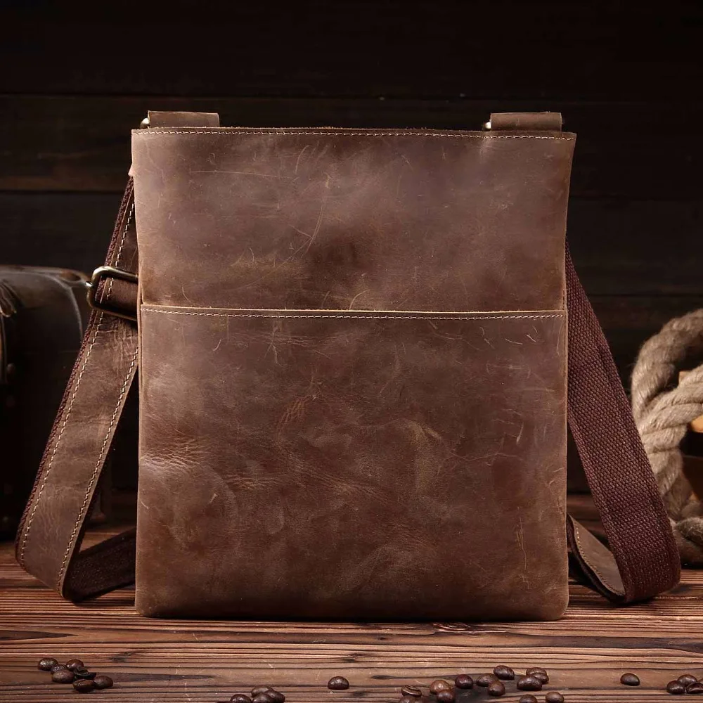 Мужская сумка-Кроссбоди NEWEEKEND Тонкая Повседневная сумка из натуральной воловьей