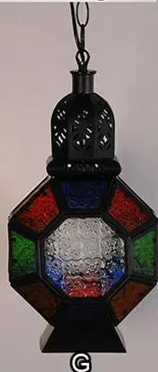 Мусульманский красочный подвесной светильник, Арабская Подвесная лампа, стеклянная Подвесная лампа для ресторана, столовой, мечети, подвесное освещение - Цвет корпуса: G