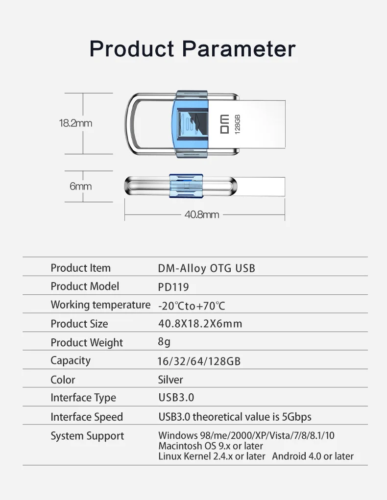 DM type-C USB C флеш-накопитель USB 3,0 128 ГБ флеш-накопитель смартфон память 64 ГБ 32 ГБ 16 ГБ мини USB накопитель USB-C 3,1 двойной разъем