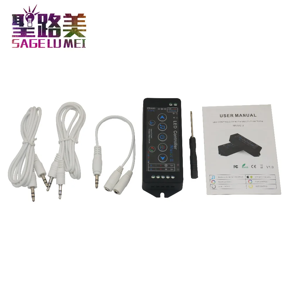 DC5V-24 V 12 музыки 3 led контроллер мобильного телефона APP Wi-Fi чувствительность аудио