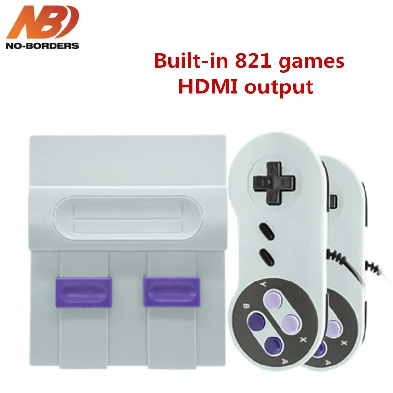 Игровая мини консоль NO Border HDMI 8 бит ретро для видеоигр 821 различных классических
