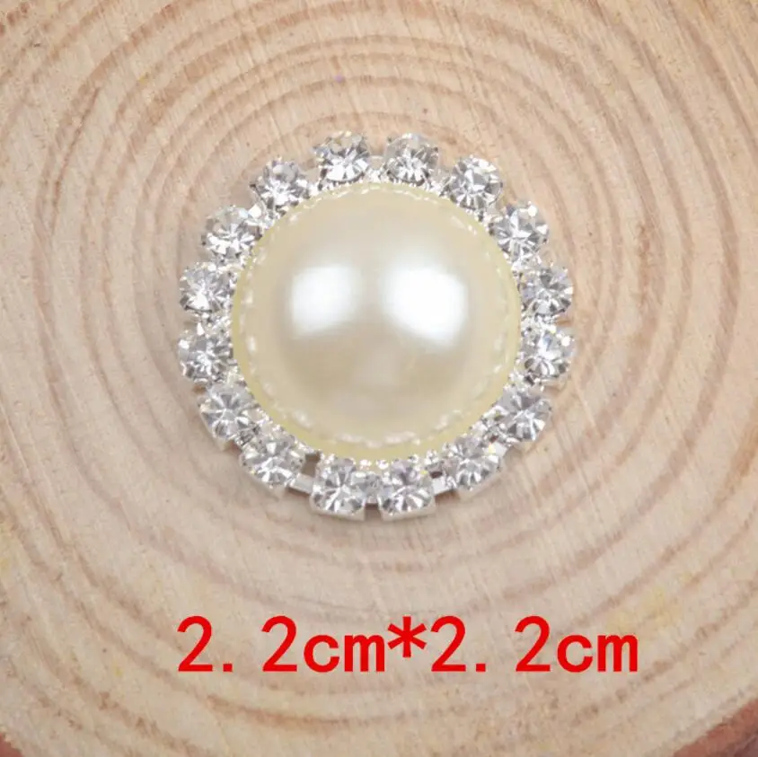 10 шт. посеребренный сплав + жемчужные бусины кнопка для Скрапбукинг поделки шитье