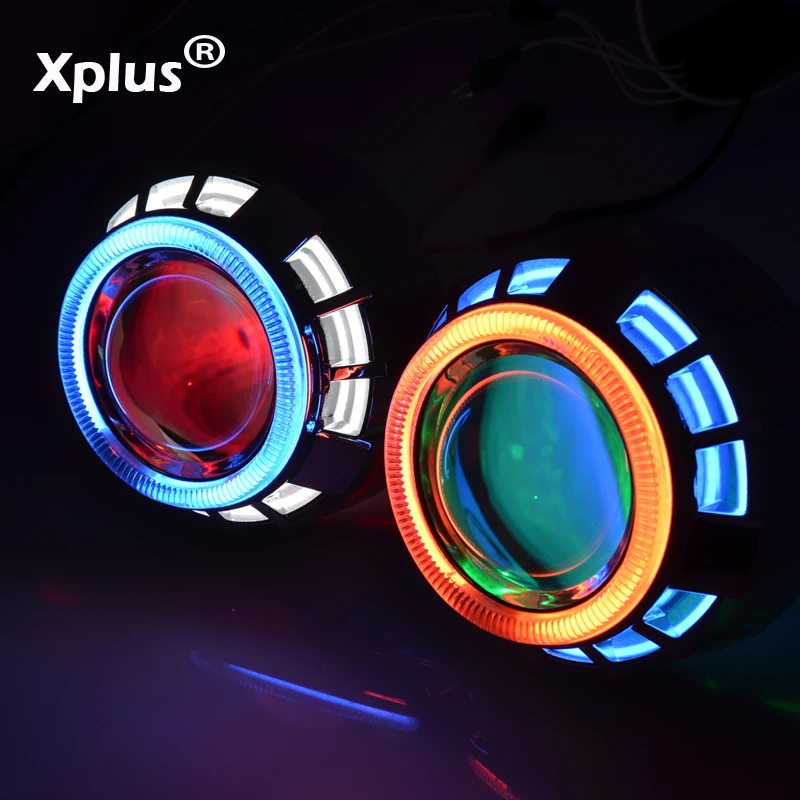 Ксеноновые лампы Xplus 55 Вт 3 0 HQT дюйма HID биксеноновые фары линзы фар H1 H4 H7 Devil Angel Eyes