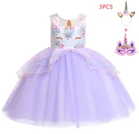 new girls princess lace fluffy dress unicorn european and american mesh yarn childrens dress